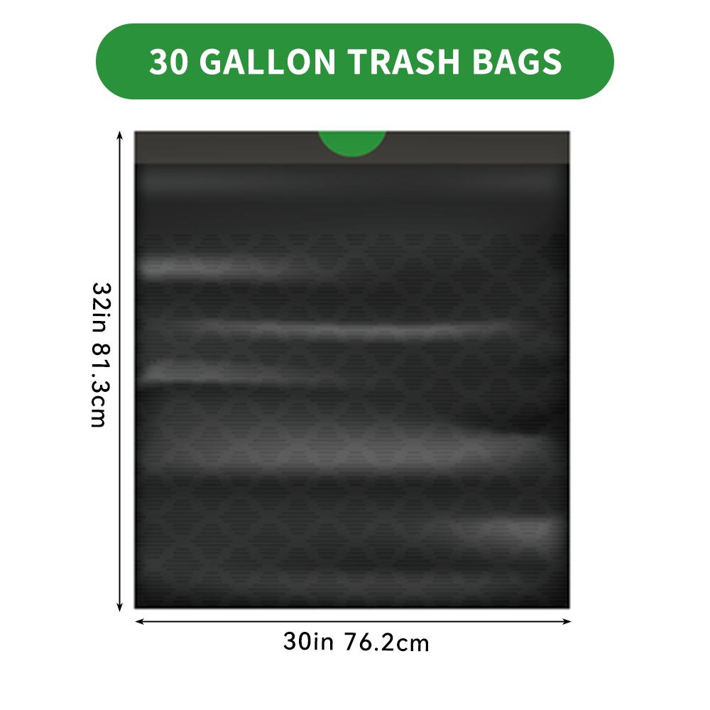 144 Bags 30 Gallon 24 Roll Non Tear Disposable Large Drawstring Black Trash Bags For Large Kitchen Trash Can, Ultra Strong 144 Count 113.5L Multipurpose Cleaning Supplies For Industrial, Garden, Home, Commercial - Durable, Leak-Proof, And Easy To Use