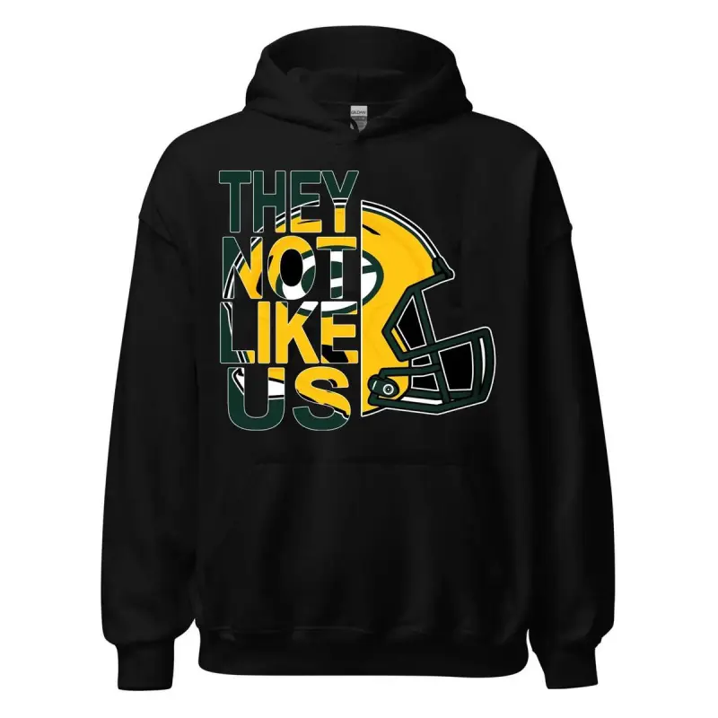 🔥[Hoodie·Sweatshirt·Tee Trio] "They Not Like Us" Green Bay Football Hoodie🏈 Premium Unisex Gift, Game Day Streetwear Pullover, Cozy Fleece Sweatshirt for Men & Women, Trendy Fall/Winter Outfit