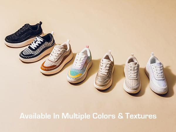 DREAM PAIRS [Arch] Women's Casual Sneaker Tweed-Effect Platform Chunky Sneakers Comfortable Lightweight Footwear Trainer Sports Shoes Running Walking Shoes Girl Training Athletic