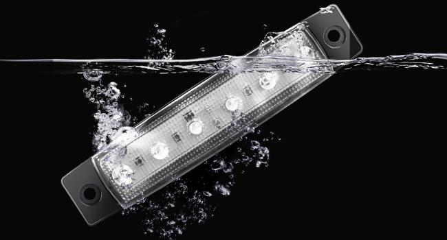 Nilight 10PCS 3.8” 6LED White LED Indicator Light Truck Camper Side Marker Light Marine Boat Stern Light Yacht Kayak Sailboat Trailer Bus RV Clearance Light 12V DC