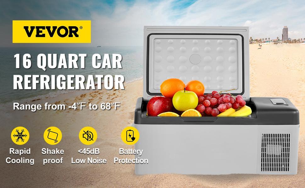 VEVOR 12 Volt Refrigerator with APP Control, Portable Mini Car Fridge w/ -4℉-68℉ Cooling Range & 12/24V DC & 110-240V AC Electric Compressor Cooler For Camping, Road Trip, Travel, Outdoor and Home Use VEVOR 12 Volt Refrigerator with APP Control, Portable Mini Car Fridge w/ -4℉-68℉ Cooling Range & 12/24V DC & 110-240V AC Electric Compressor Cooler For Camping, Road Trip, Travel, Outdoor and Home Use