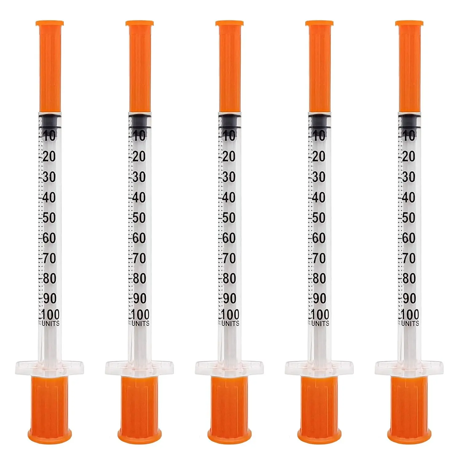 U-100 1cc/ml Syringes with 30G 1/2 inch Individual Package Pack of 36
