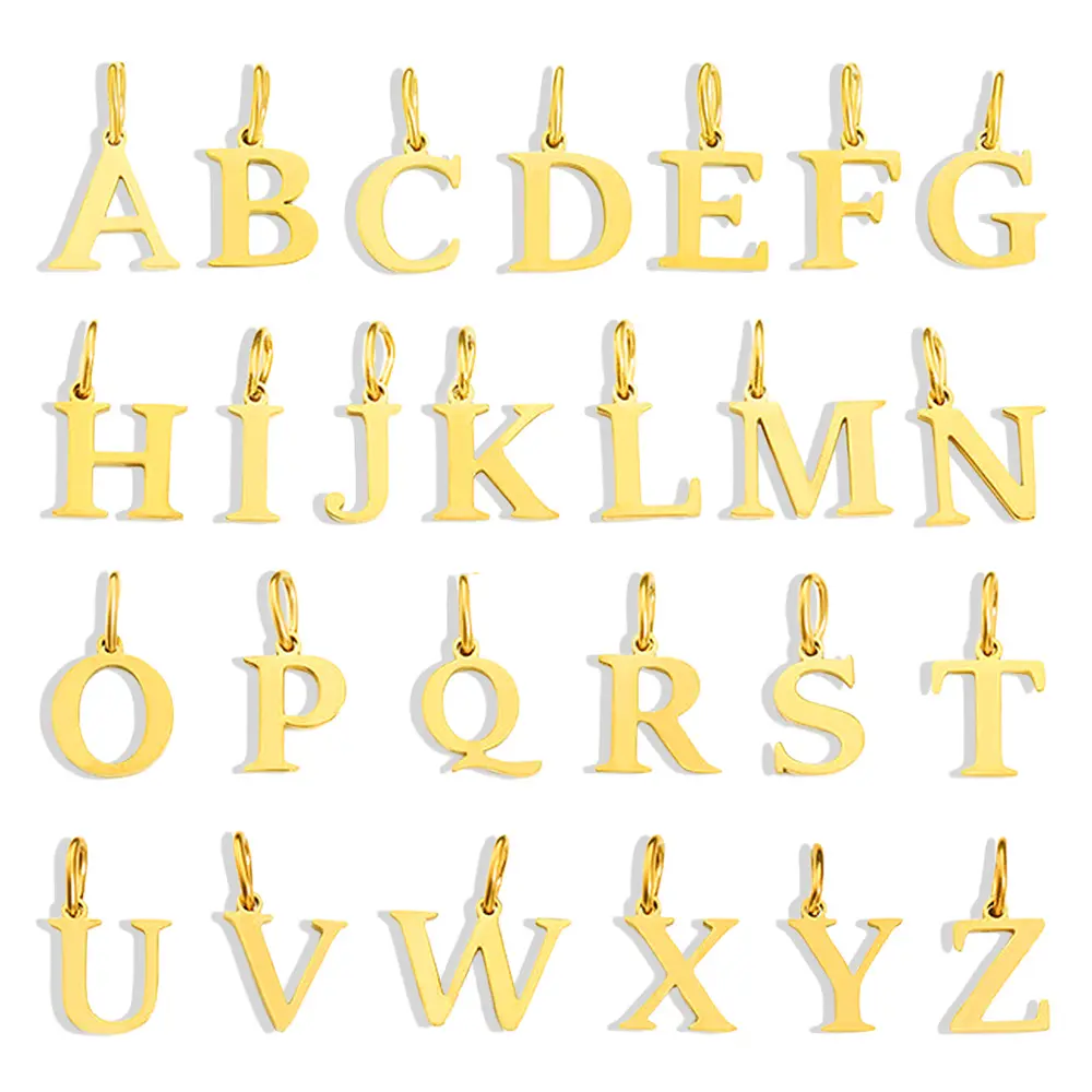 Aoxsie A-Z Initial Letter Charm for Purse Key Chains Carabiner 26pcs