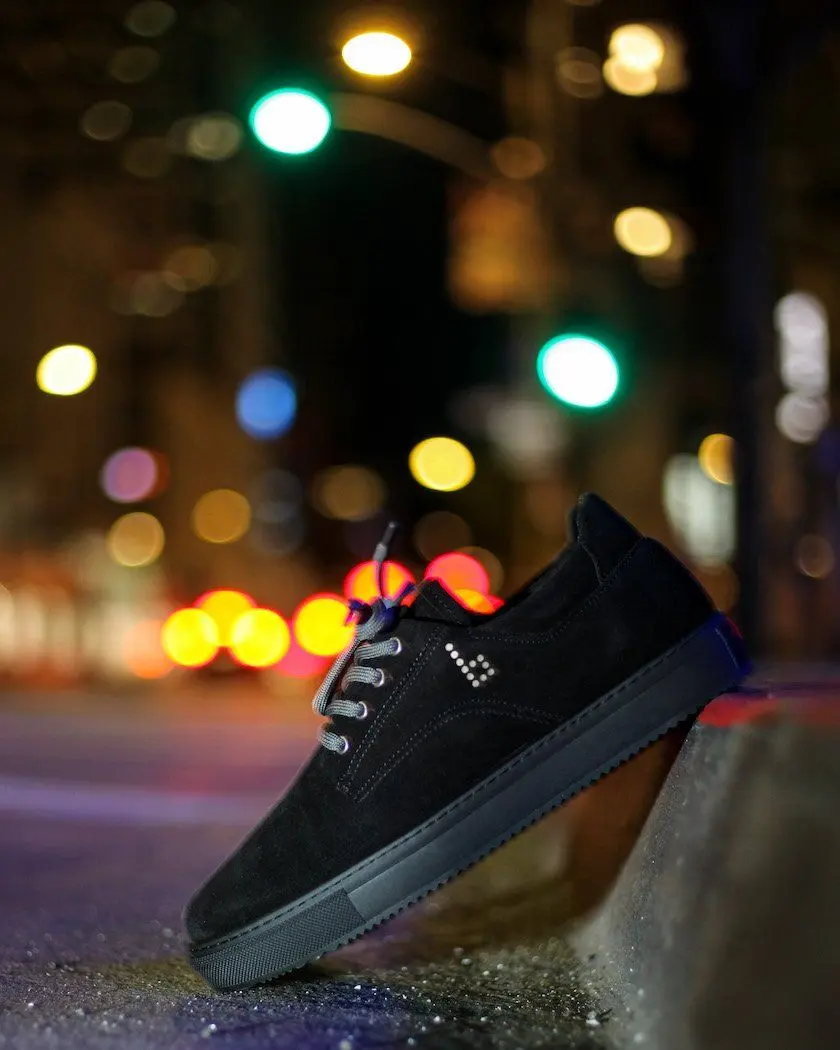 Men's Black-On-Black Braille Athletic Casual Trainers, Sporty Low Top Skate Shoes for Aaron Kyro Fans