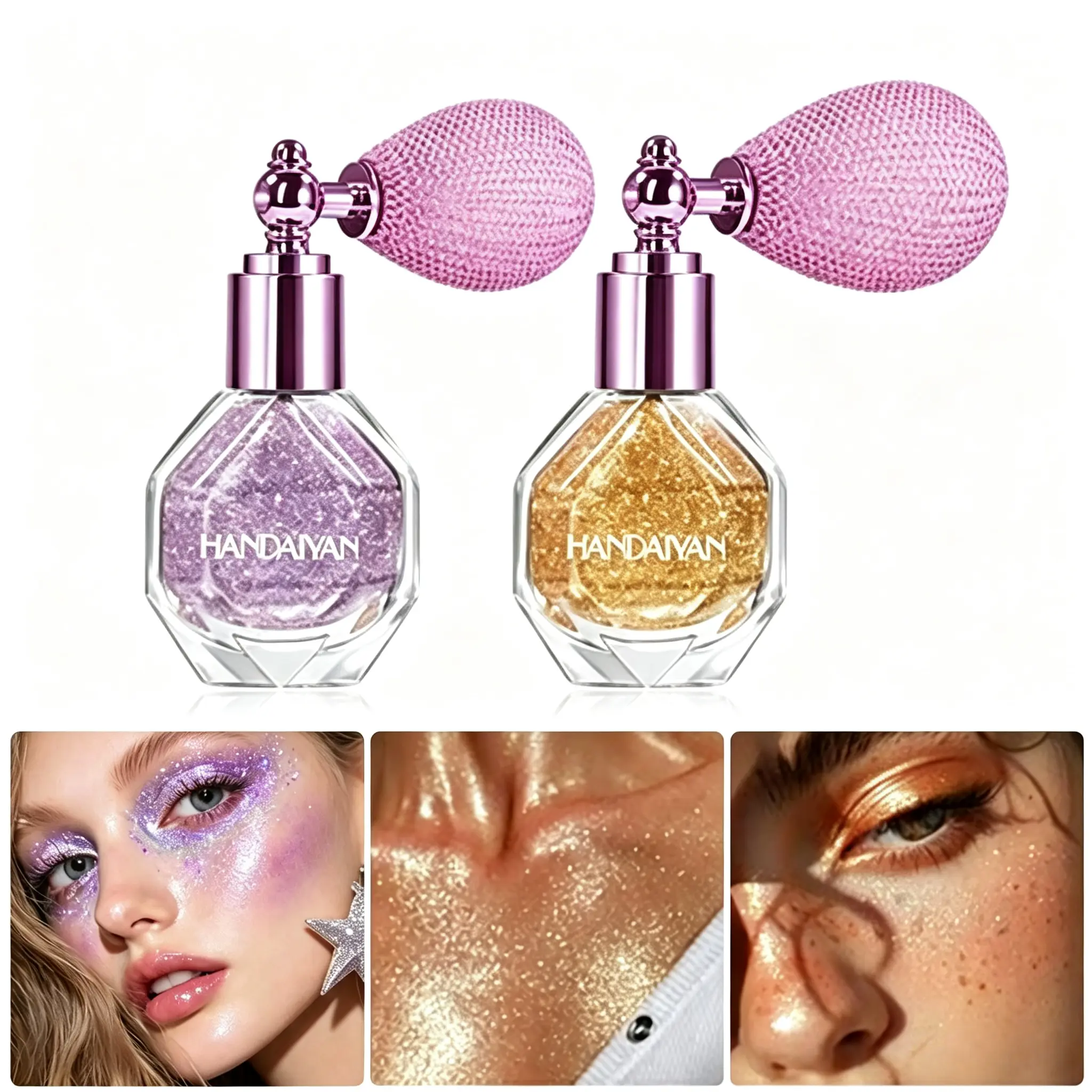 Highlighter Powder Spray Magic Shimmer - For Body, Hair, Face, Lips - Sparkle Glitter Highlighter Makeup Powder - Lightweight - Long Lasting or Women Halloween Party or Daily Wear