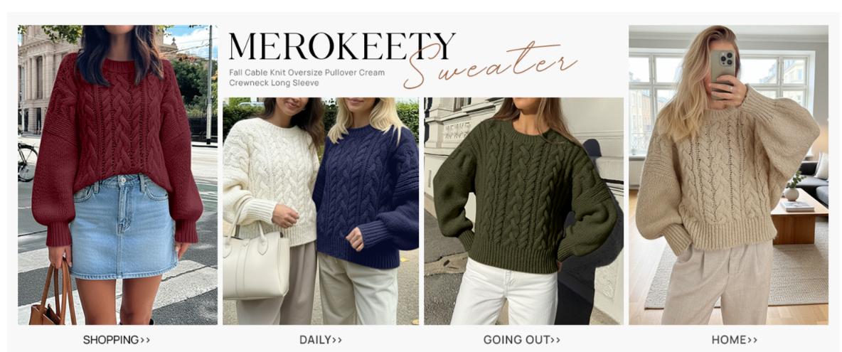 MEROKEETY Womens Fall Cable Knit Sweaters 2025 Long Lantern Sleeve Crewneck Chunky Loose Pullover Tops Winter Clothes MEROKEETY Womens Fall Cable Knit Sweaters 2025 Long Lantern Sleeve Crewneck Chunky Loose Pullover Tops Winter Clothes