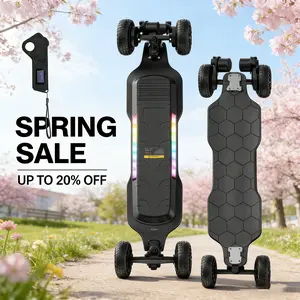 【High-End】High-Speed Electric Skateboard with Remote Control, 32MPH/30MPH Top Speed, 3000W/1200W Powerful Motor, Powerful Electric Longboard with Removable Battery for Adults ＆Teens