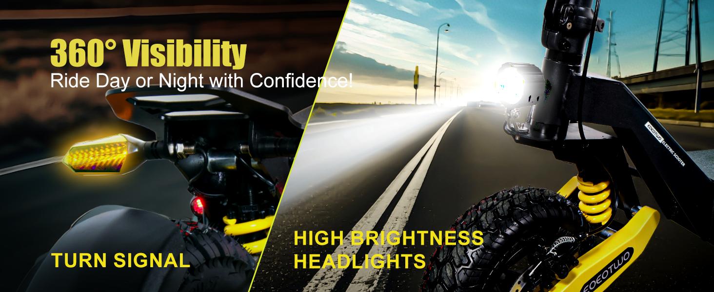 EOEOTWO All Terrain Electric Scooter,1200W Violent Motor,30MPH Fast 20/40Miles Range,3 Seconds Folding,330LBs Load Capacity,Dual Shock Absorption,Foldable Off-Road E-Scooter