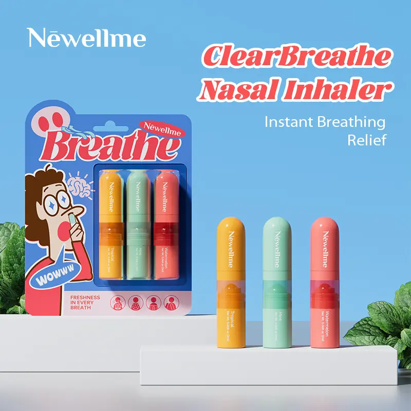 Newellme Aromatherapy Nasal Stick - Super-Potent Essential Oil Vapors for Health, Wellness, Fatigue Relief and Energy Boosting