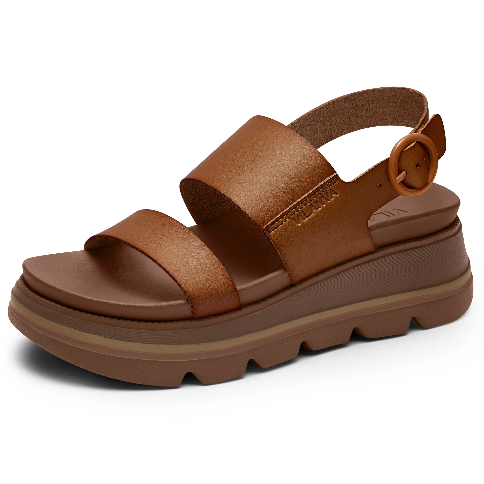 Vilanva Women's Platform Wedge Sandals, Comfortable Open Toe Walking Shoes with Arch Support and Buckle Strap for Summer, Women's Sandals, Platform Sandals