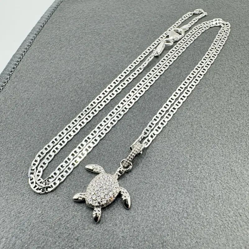 Cute Mini Turtle Necklace for Women – 925 Silver | 20 Inch Chain