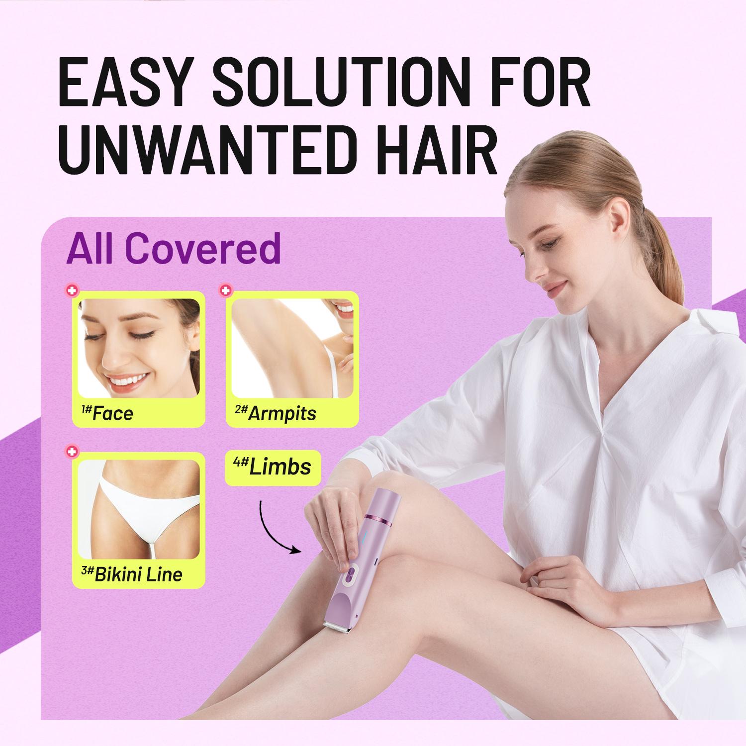 Flawless Glide Bikini Trimmer Painless Electric Shaver for Silky Smooth Skin IPX7 Waterproof USB Rechargeable Dual Action Smoothing Wet Dry Freedom Handle Adjustable Must-have Gift Flawless Glide Bikini Trimmer Painless Electric Shaver for Silky Smooth Skin IPX7 Waterproof USB Rechargeable Dual Action Smoothing Wet Dry Freedom Handle Adjustable Must-have Gift