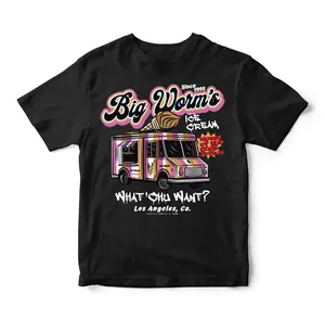 Friday Big Worm Ice Cream Truck T Shirt Classic Movie T Shirt Retro Streetwear Pop Culture Film Shirt Funny Movie Moment T Shirt