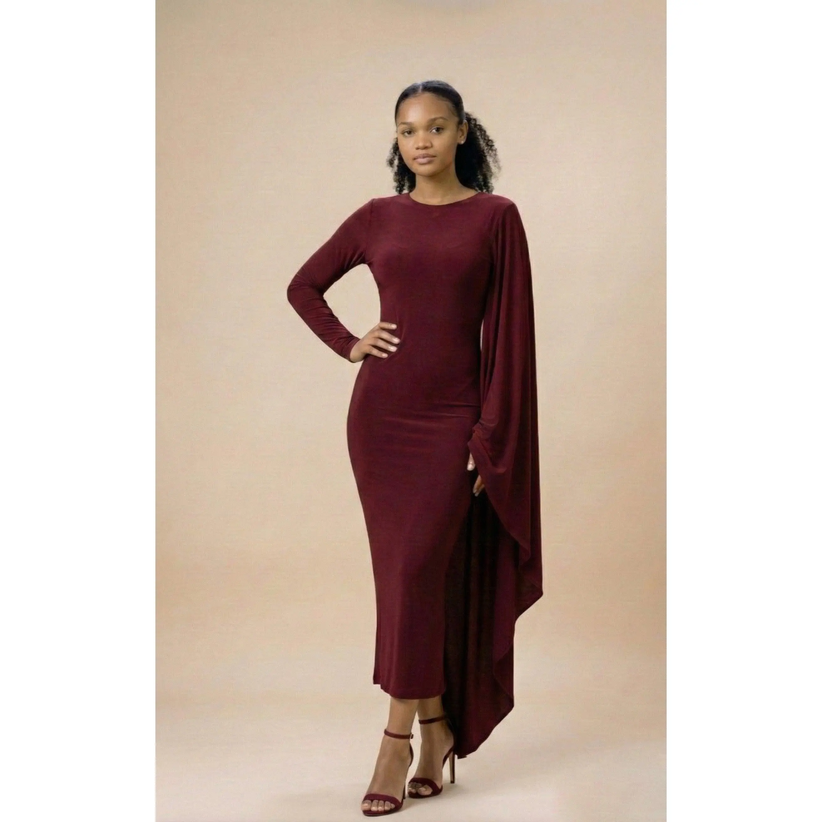 jewel tone long sleeve dress Stunning Evening Dress Light Grey A Line Jewel Neck With Train Long Sleeves Zipper Formal Dinner Pageant Dress main image 0
