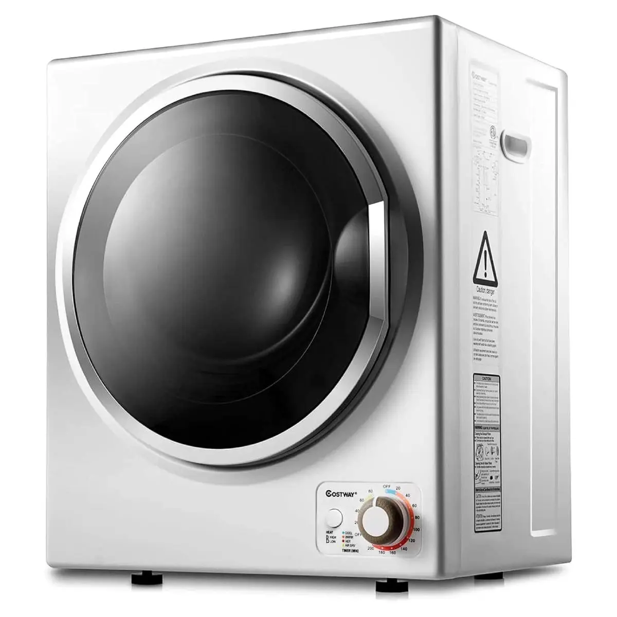 [AffiliateLive] Costway-Potable Clothes Dryer, 900W Compact Dryer w/4 Automatic Drying Mode, Stainless Steel Drum & Control Panel, 110V Electric Dryer for Apartments springtok