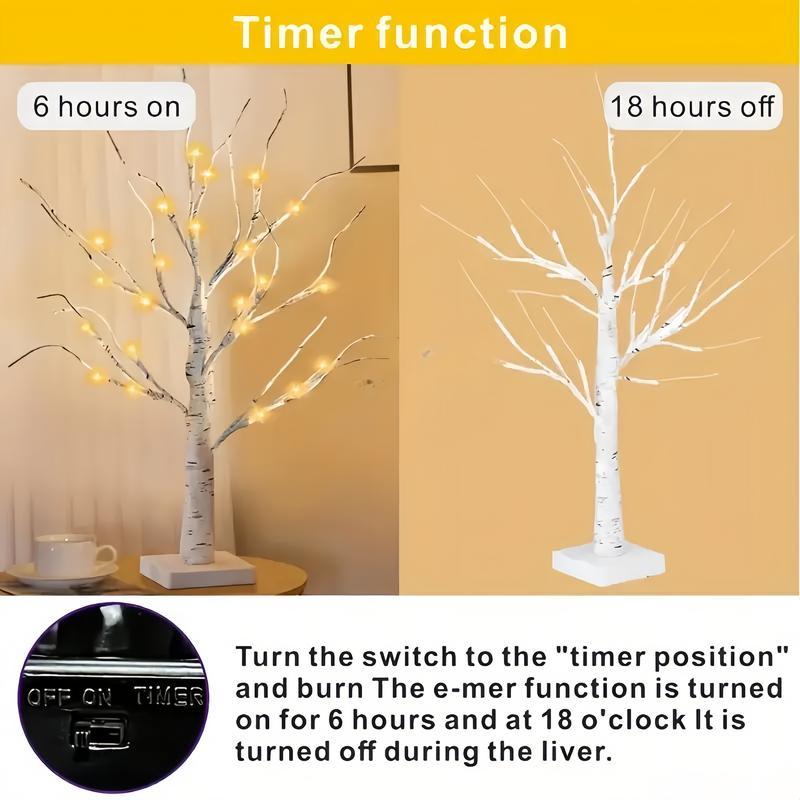 Set of 2 LED birch lights for Valentine’s Day, battery-powered, artificial birch tree lighting, suitable for bedroom bedside lamps, living room TV stands, dining tables, and studies; ideal for spring, Easter, birthday scenes; all-season decorative lights Set of 2 LED birch lights for Valentine’s Day, battery-powered, artificial birch tree lighting, suitable for bedroom bedside lamps, living room TV stands, dining tables, and studies; ideal for spring, Easter, birthday scenes; all-season decorative lights