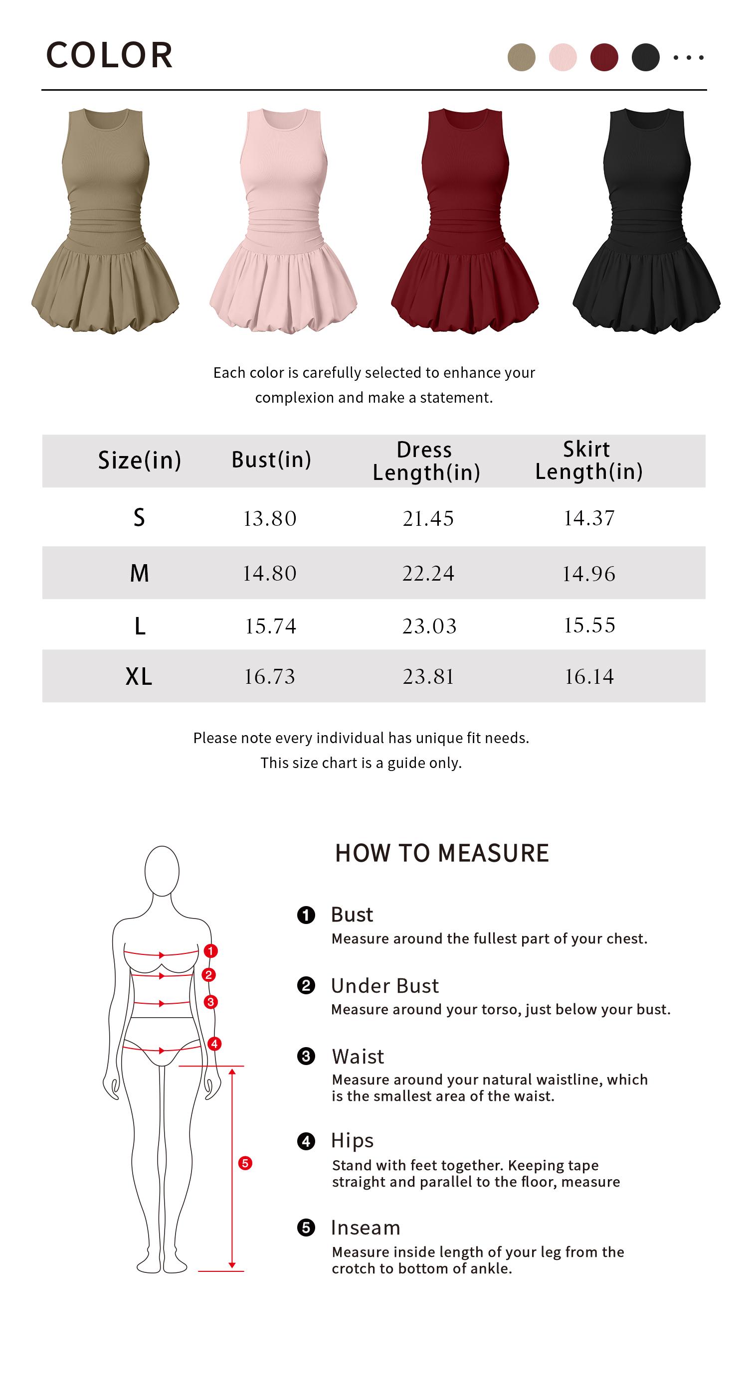 OQQfitness Womenswear Sports Sleeveless Bubble Skirt Summer Outfits with Puffy Beach Comfortable Basic Waist A Line Casual Mini Dress Going Out Trendy SpringStatements