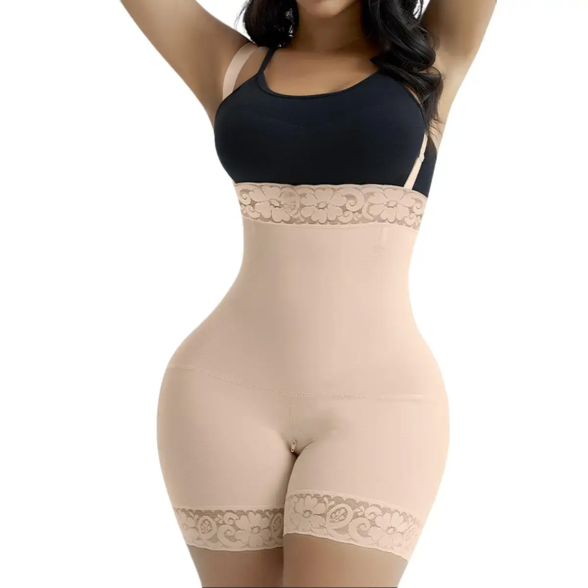 Women’s GQF Fajas Colombianas shapewear Tummy Control Butt Lifter Shaper 025B【Tummy Control Womenswear Underwear no Zipper Crotch detachable shoulder strap】 Body Sculpting Compression High Waist Shaping