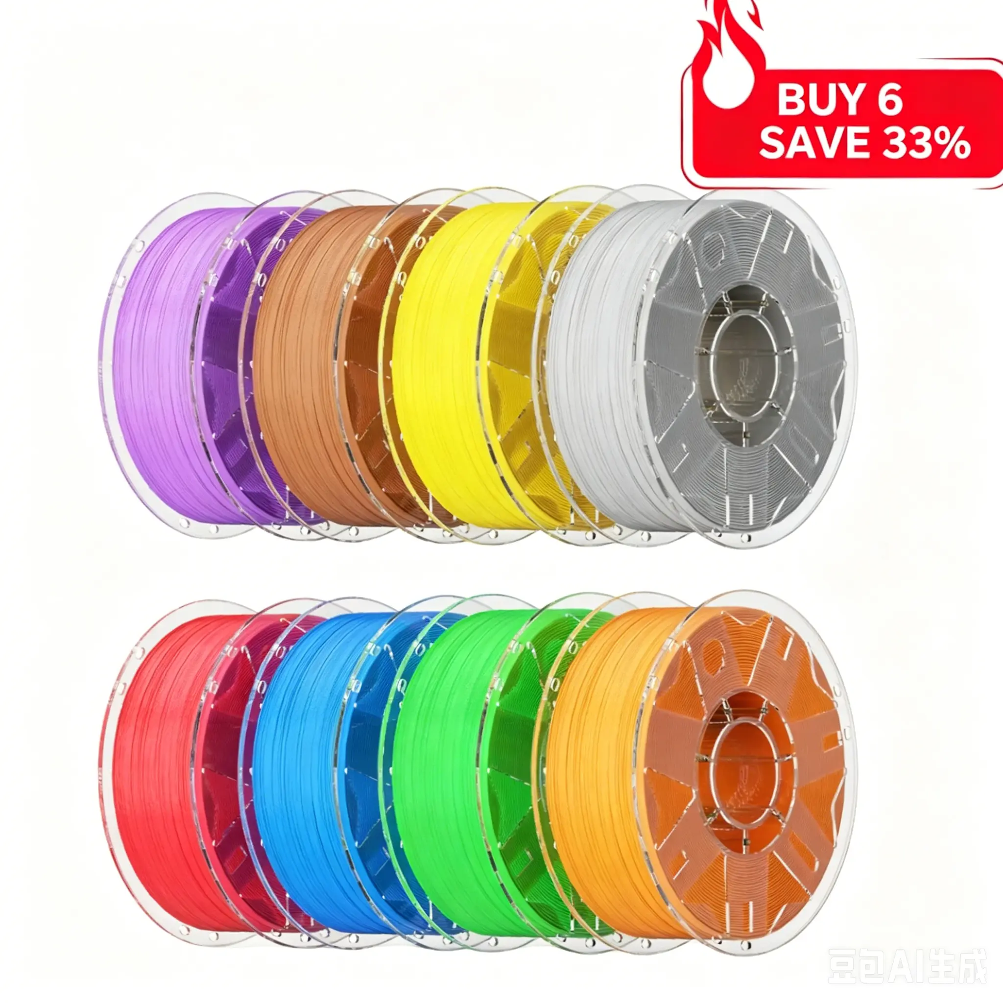 Creality Hyper PLA RFID 3D Printing Filament - 1kg, 10x Faster, 30-600mm/s Speed Up Your Creativity, High-Speed 3D Printing Supply for Computers & Office Equipment