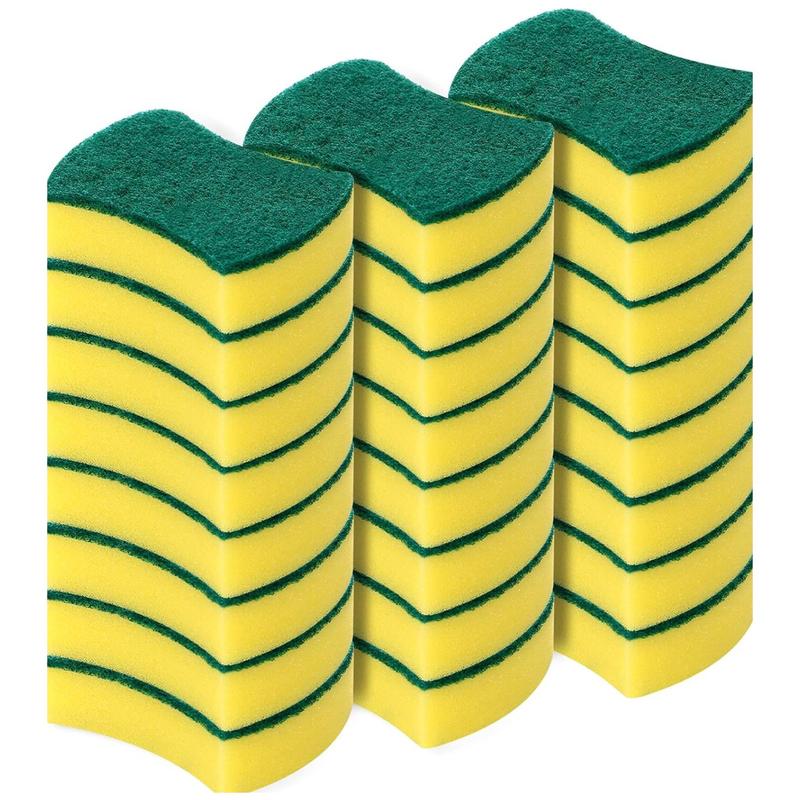 Limited time deal-Kitchen Cleaning Sponges,24 Pack Eco Non-Scratch for Dish, Scrub Sponges