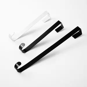 Classic Over Door Black & White Metal Wreath Hanger