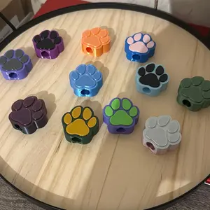 Paw Print Straw Toppers for Festive Decoration and Celebration