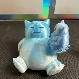 SNORLAX 3D PRINT WITH BABY SNORLAX