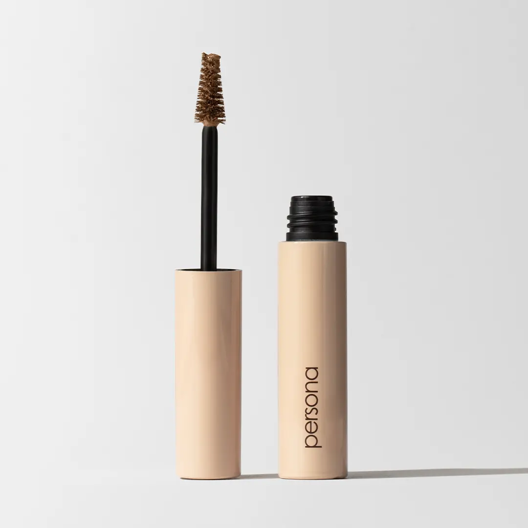 Persona Cosmetics Swipe Up Brow Gel - Waterproof, Dark Brown, Oil Tinted Makeup for Dark Brown Eyes