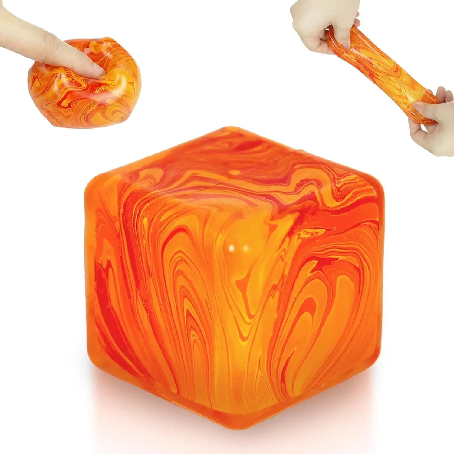 Stress Cube Squishy Stress Balls for Adults Kids Fidget Toy Stress Relief for Your Best Mellow and Chill Ice Cubes Square Shape