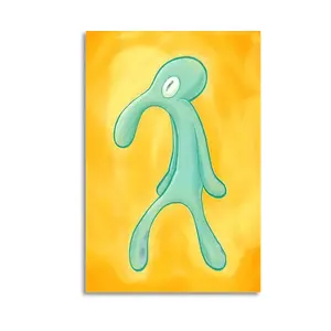 Squidward Modern Canvas Poster Bold And Brash Spongebob Comic Hero Painting Wall Home Decor art