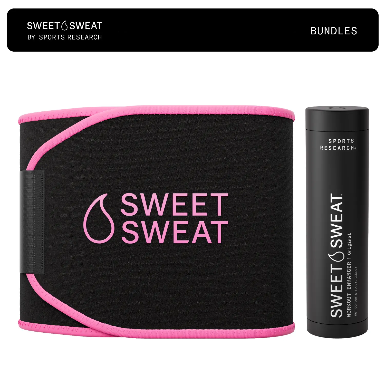 Sweet Sweat Gel (6.4oz) + Waist Trimmer (Large) Bundle