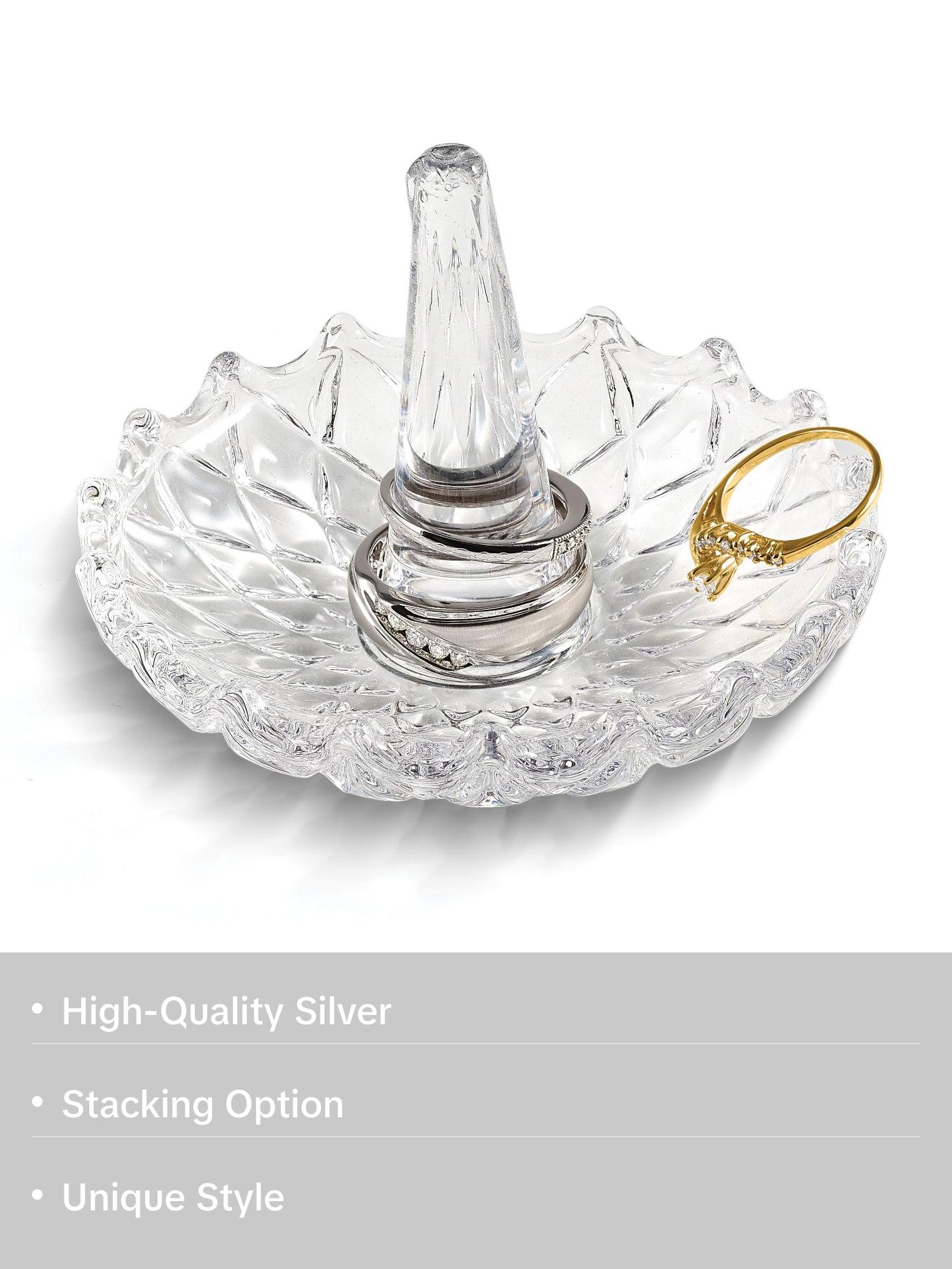 Round Glass Ring Holder - Default Organiser Box
