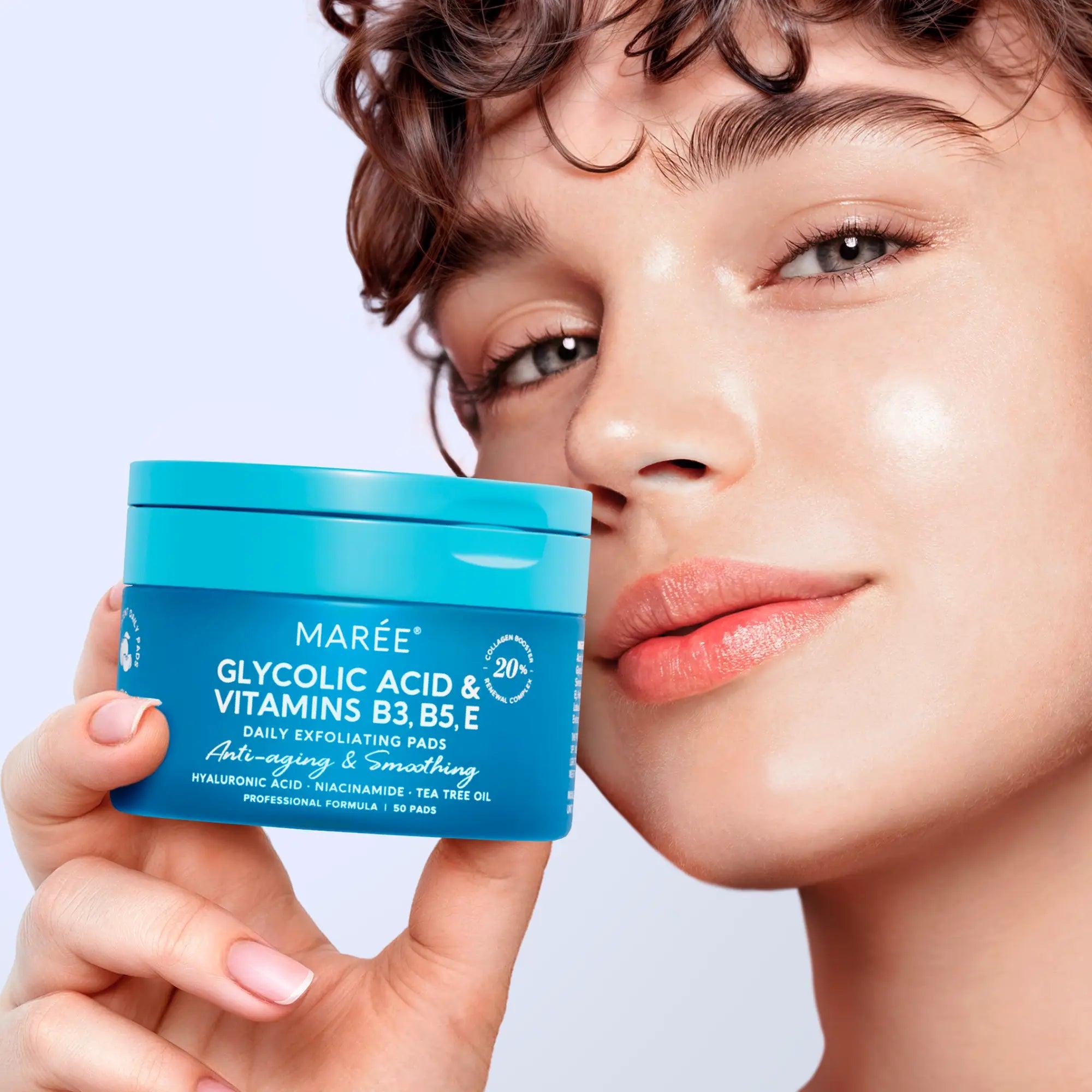 Glycolic Acid Toner Pads MAREE & Collagen Toner Pads with Retinol & Blemish Toner Pads for Exfoliating Hydrating & Renewing Skin Glycolic Acid Toner Pads MAREE & Collagen Toner Pads with Retinol & Blemish Toner Pads for Exfoliating Hydrating & Renewing Skin
