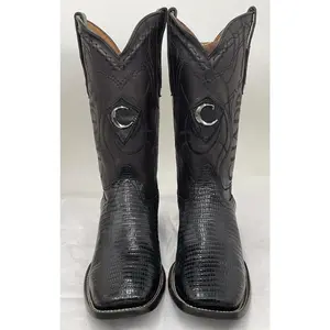 Cuadra Lizard Teju Laser Embroidery Square toe Western boots CU790