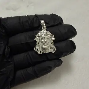 Colgante de Rostro de Jesús de Plata 925