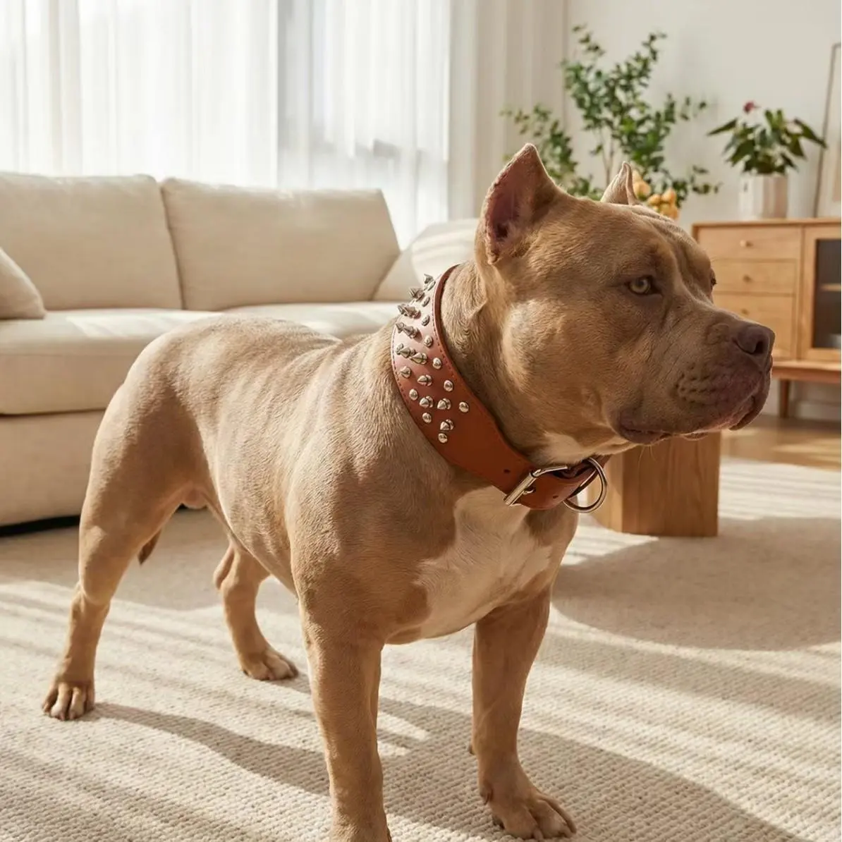 Spiked Dog Collar - Non-Customized Universal Collar for Medium & Large Dogs, Everyday Wear Accessory with Unique & Distinctive Look, Versatile Option