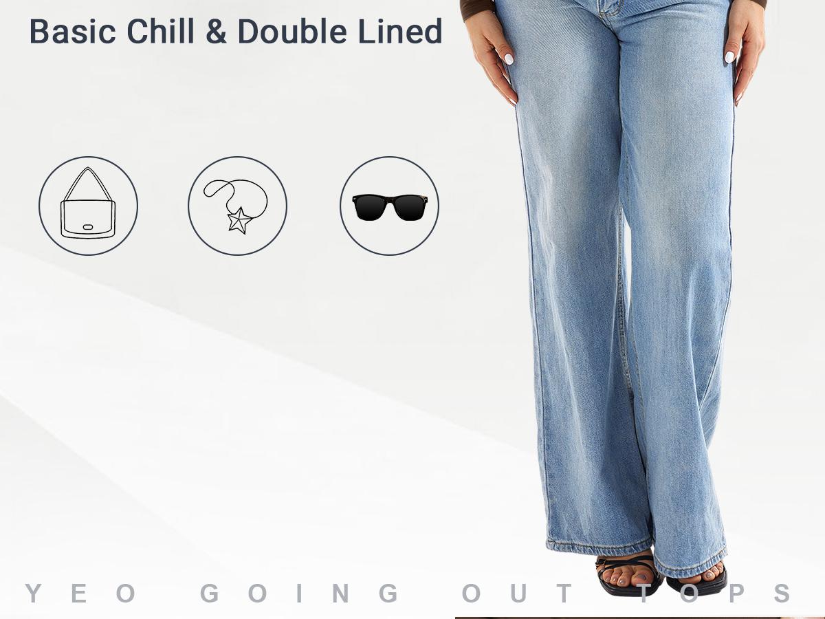 YEOREO Sophie Women Off Shoulder Long Sleeve Shirts Double Lined Basic Undershirt Y2K Going Out Tops Casual Cute Womenswear