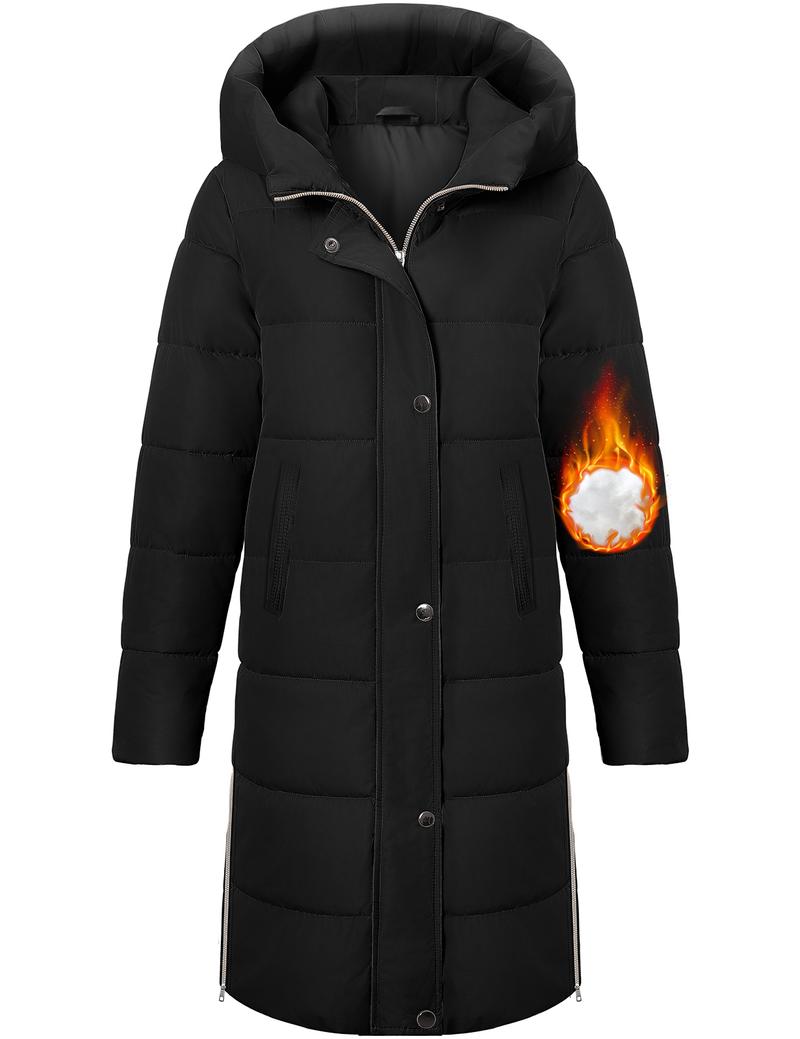 HEEKPEK Winter Puffer Jacket Hooded Warm Winter Long Coat Thickened Down Alternative Jacket Outwear super  puff outdoorfun