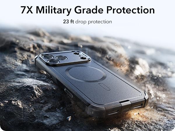 ESR for iPhone 17 Pro Max/iPhone 17 Pro/iPhone 17 Air/iPhone 17 Case with Camera Control, 23-Foot Military-Grade Shock and Drop Protection, Compatible with MagSafe Accessories, Magnetic Cyber Series