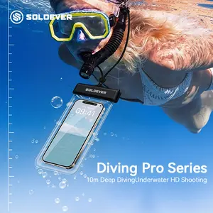 SOLOEVER Waterproof Phone Bag, Touchscreen Dry Pouch, Floating Waterproof Phone Case for Travel, Beach, Kayaking & Boating, Swimming, Cruise, and Outdoor Adventures - IPX8 Protection