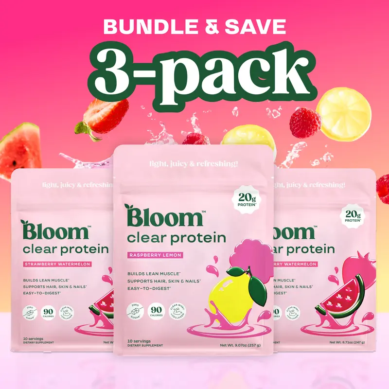 3 Pack Bloom Nutrition Clear Protein
