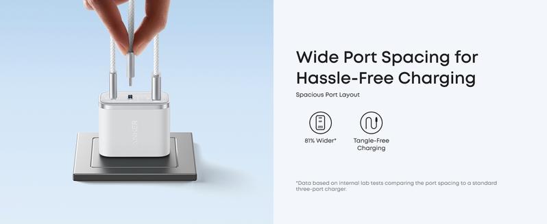 Anker Nano USB-C Charger Block with USB-C to USB-C Cable, 3-Port Fast Charger with Ultra-Fast 70W Output, for iPhone 17 /16 / 15 Series, MacBook, iPad, Pixel, Galaxy, and More