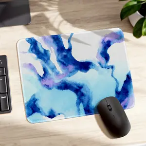 Indigo Purple Flowing Clouds Mouse Pad | Galaxy Cosmic Flow Design | Premium Stitched Edge & Anti-Slip Base for Precision Control | Aesthetic Large Gaming & Office Desk Mat
