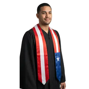 Puerto Rico Graduation Stole -  Puerto Rico Flag Sash