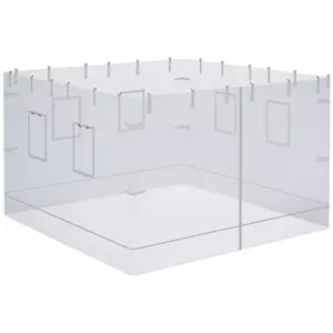 Outsunny Pop up Canopy Walls, Replacement Canopy Netting for 10' x 10' Canopy Tent, Set of 4 Mesh Screen Sidewalls, Patio Netting w/ 6 Service Windows and 1 Door, White