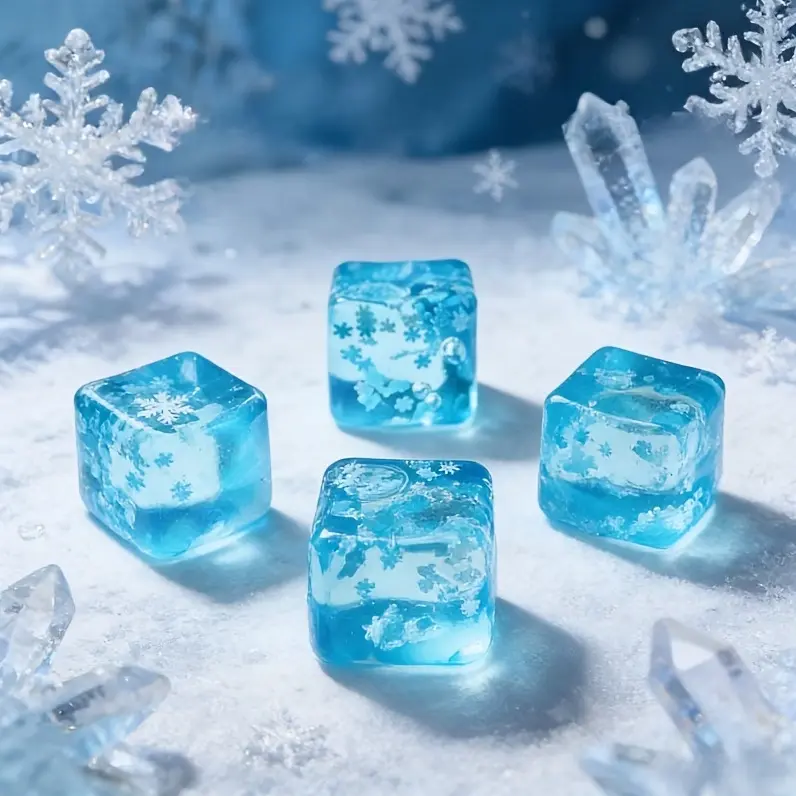 【FathersDayGift】Slow-Rise Stress Balls, Square Ice Cube Design with Snowflakes Inside, Sensory Fidget Toys for Anxiety Relief in Adults and Kids, Calming Kawaii Squishies for Classroom Prizes & Office Desks,#SummerWins #DealsForYouDays