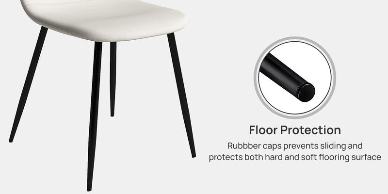 Homy Casa Charlton Suede Dining Chairs Light Luxury Ergonomic Design for Living Room & Lounge Use Foam Interior Seater Furniture