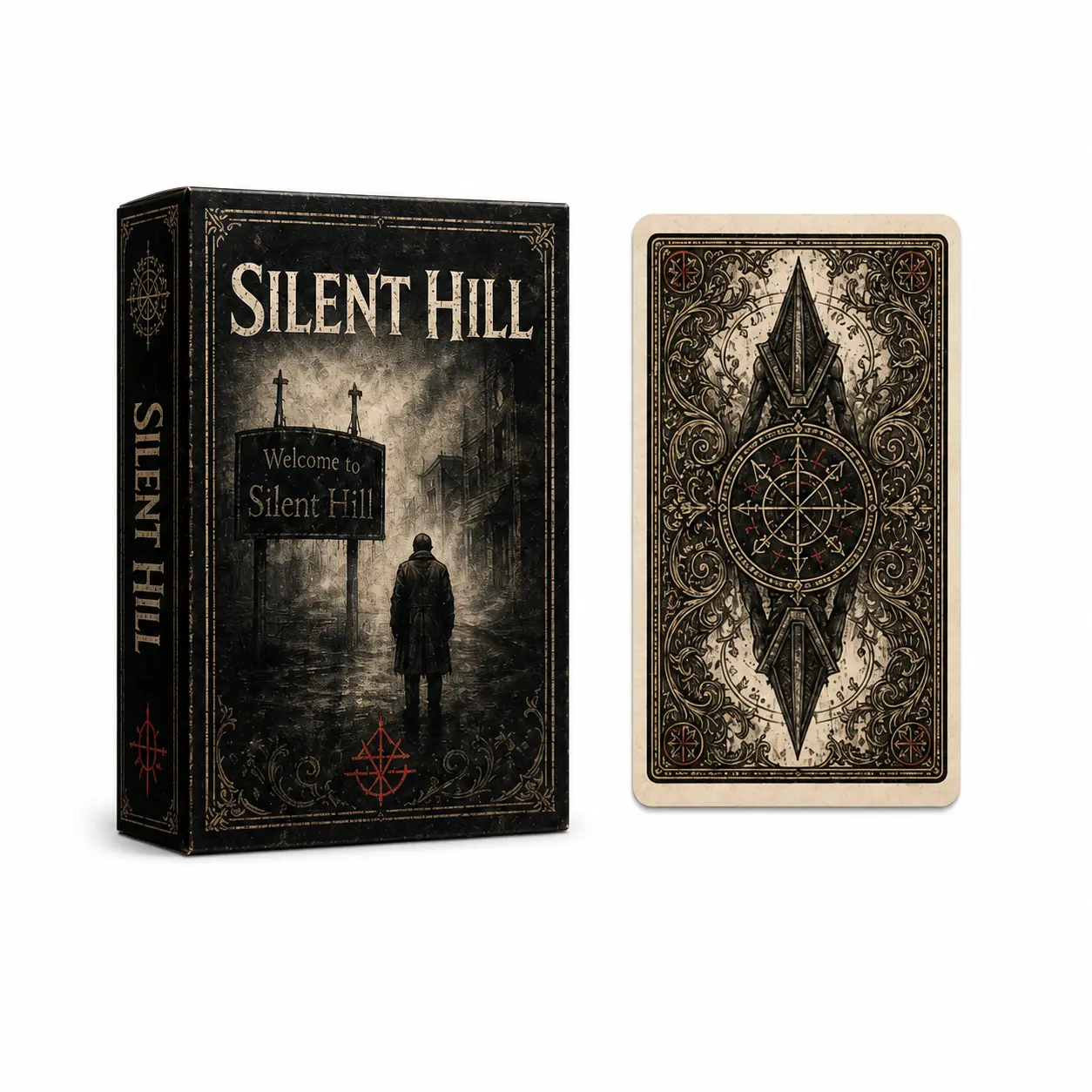 Silent Hill Playing Cards, Psychological Horror Card Deck, Poker and Game Night, Gift for Silent Hill Fans