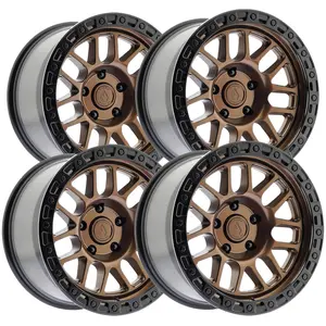 (Set of 4) Arena A119 Boost 17x9 5x5" +0mm Bronze Wheels Rims 17" Inch