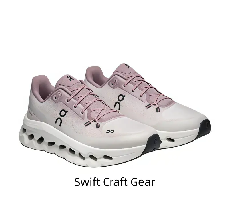 Trendy Pink & White Gradient Sneakers - Stylish Hollow Sole for Streetwear & Daily Outfits